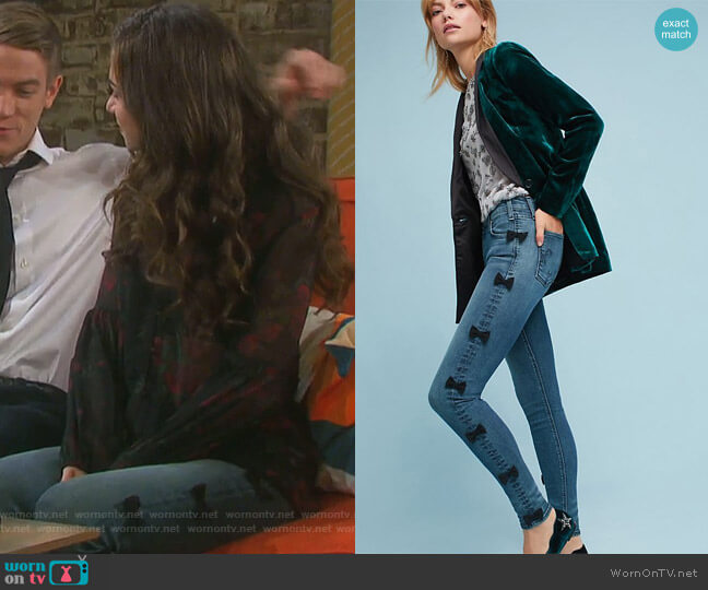 McGuire Newton Mid-Rise Skinny Cropped Jeans worn by Ciara Brady (Victoria Konefal) on Days of our Lives