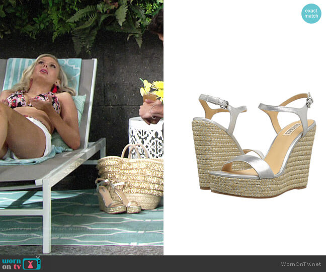 Badgley Mischka Bermuda Espadrille Wedge Sandal worn by Abby Newman (Melissa Ordway) on The Young and the Restless