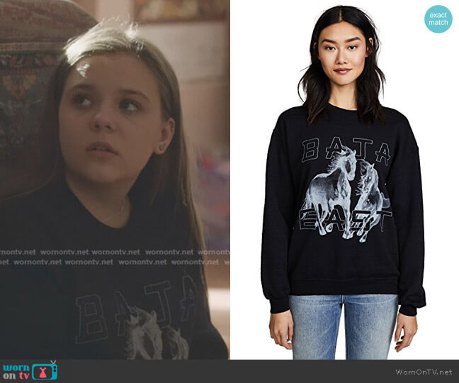 Baja East Freedom Crew Sweatshirt worn by Daphne Conrad (Maisy Stella) on Nashville