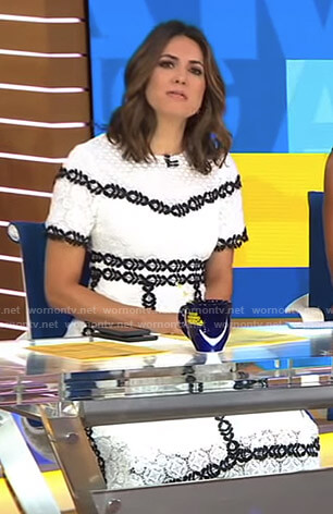 Cecilia’s white lace midi dress on Good Morning America