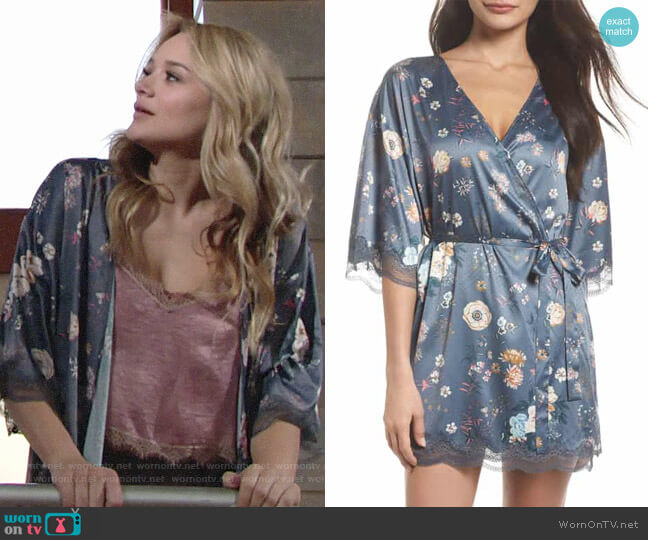 Chelsea28 Midnight Hours Short Robe worn by Summer Newman (Hunter King) on The Young and the Restless