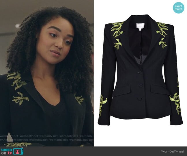 Cinq a Sept Orchid Pax Blazer worn by Kat Edison (Aisha Dee) on The Bold Type