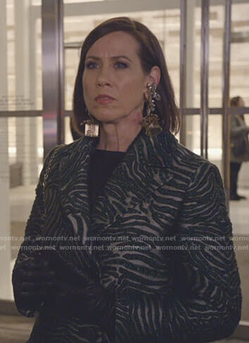Diana’s green zebra coat on Younger