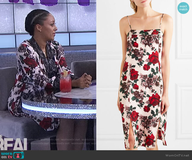 Equipment Kelby Midi Dress worn by Tamera Mowry on The Real