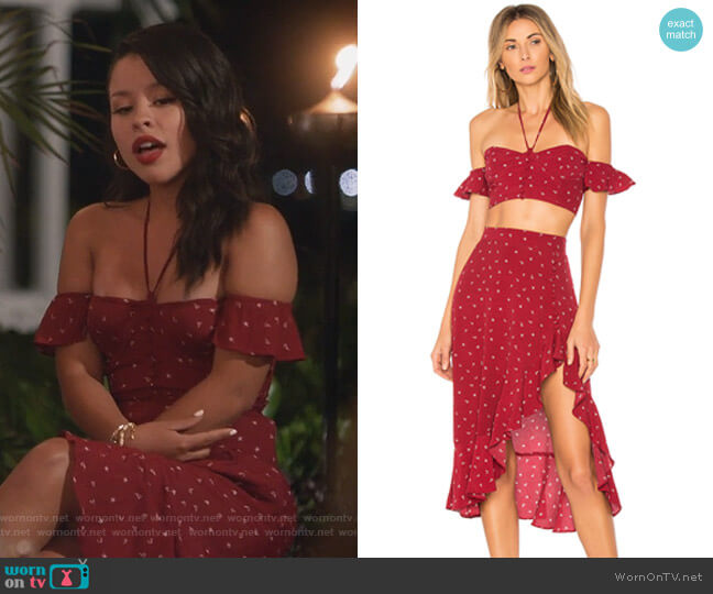 For Love & Lemons La Lana Crop Top worn by Mariana Foster (Cierra Ramirez) on The Fosters