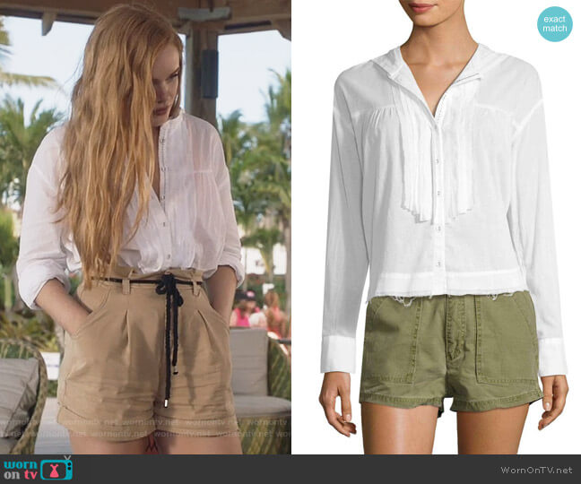 Free People Breezy Pleated Shirt worn by Eliza (Abigail Cowen) on The Fosters
