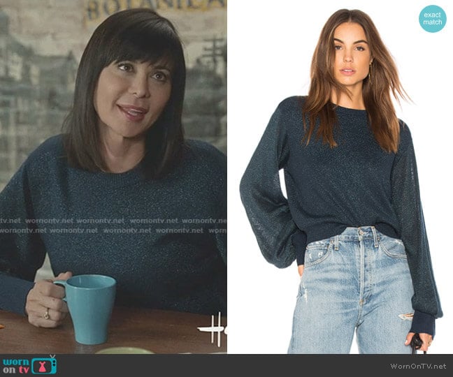 Free People Let It Shine Sweater worn by Cassandra Nightingale (Catherine Bell) on Good Witch