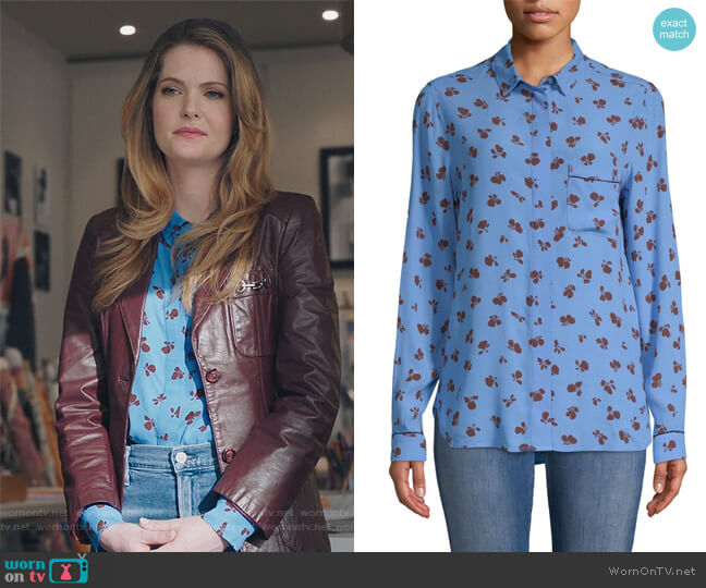 Ganni Roseburg Blouse worn by Sutton (Meghann Fahy) on The Bold Type