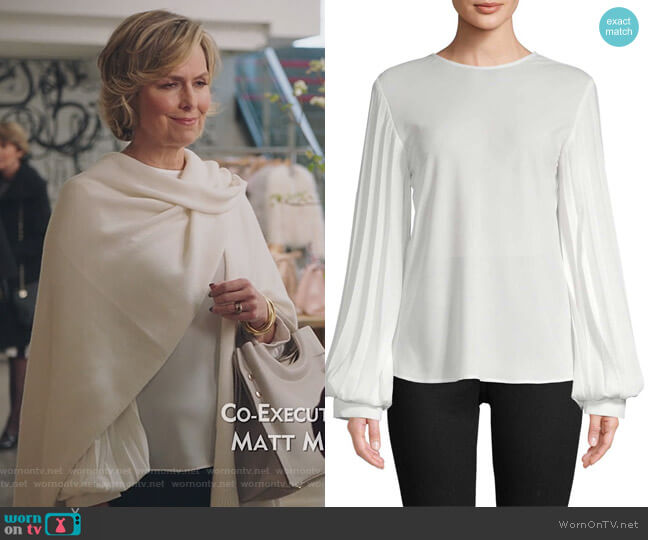 Georgia Hardinge Pleated Blouse worn by Jacqueline (Melora Hardin) on The Bold Type