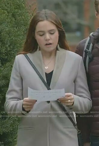Grace’s grey coat on Good Witch
