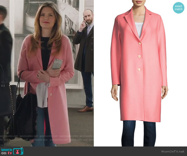 Harris Wharf London Wool Button-Front Coat worn by Sutton (Meghann Fahy) on The Bold Type