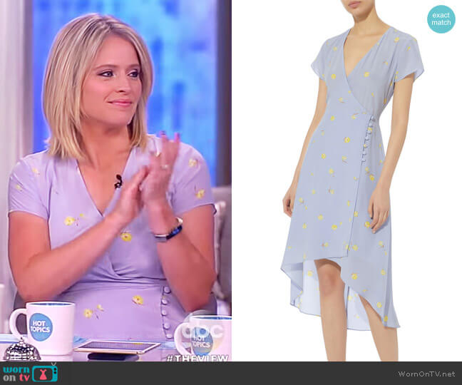 Intermix Olivia Wrap Dress worn by Sara Haines on The View