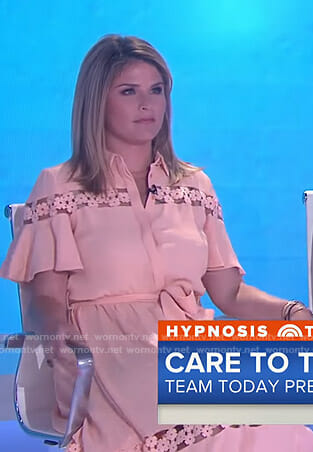 Jenna’s pink floral lace inset dress on Today