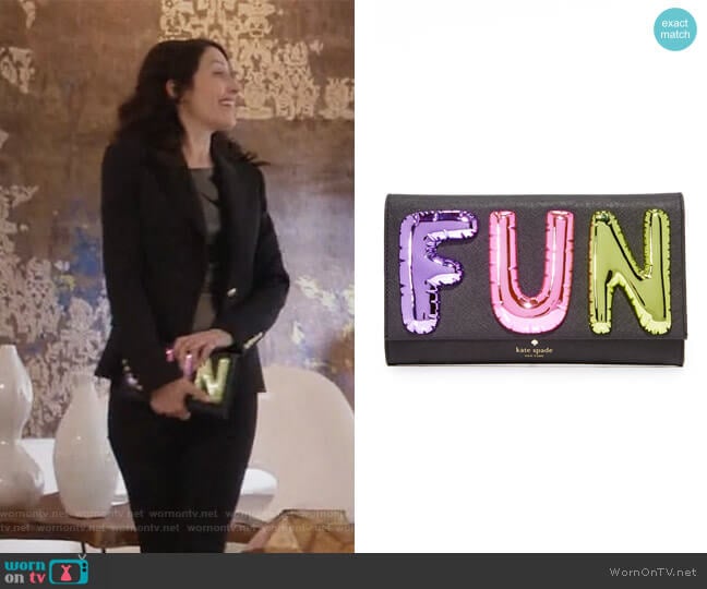Kate Spade Fun Balloon Clutch worn by Abby McCarthy (Lisa Edelstein) on Girlfriends Guide to Divorce