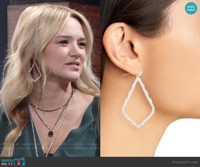 Kendra Scott Sophee Earrings worn by Summer Newman (Hunter King) on The Young and the Restless