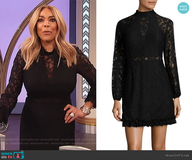 Laundry by Shelli Segal Lace Mini Dress worn by Wendy Williams on The Wendy Williams Show