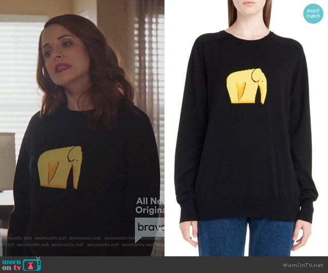 Loewe Jacquard Elephant Sweater worn by Jo (Alanna Ubach) on Girlfriends Guide to Divorce
