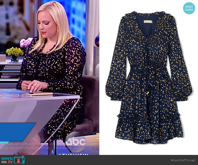 Michael Michael Kors Printed Flared Loose Dress worn by Meghan McCain on The View