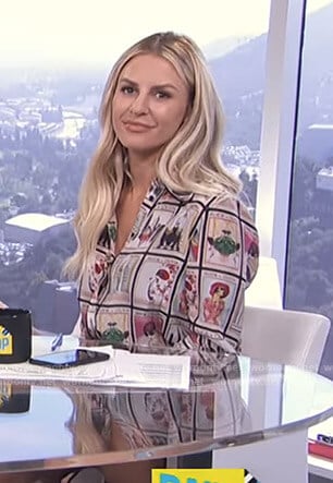Morgan’s vintage print shirt on E! News Daily Pop