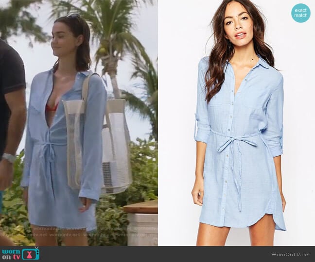New Look New Look Chambray Longline Shirt Dress worn by Callie Jacob (Maia Mitchell) on The Fosters