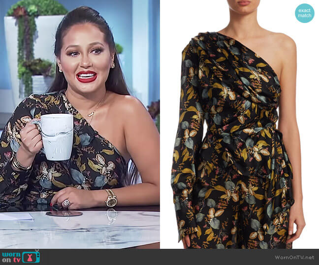 Nicholas Ava Floral Top worn by Adrienne Houghton on The Real