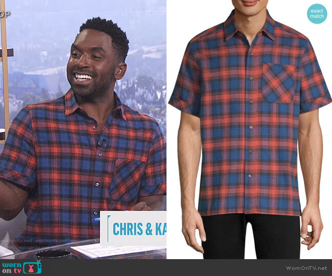 Ovadia & Sons Camp Cotton Button-Down Shirt worn by Justin Sylvester on E! News