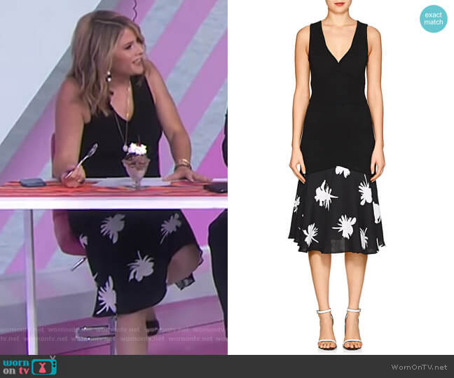 Prabal Gurung Rib-Knit Drop-Waist Dress worn by Jenna Bush Hager on Today
