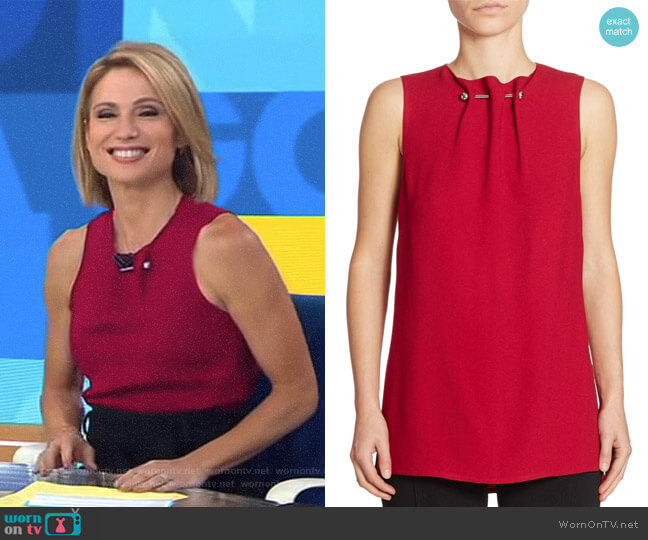 Proenza Schouler Sleeveless Barbell Top worn by Amy Robach on Good Morning America