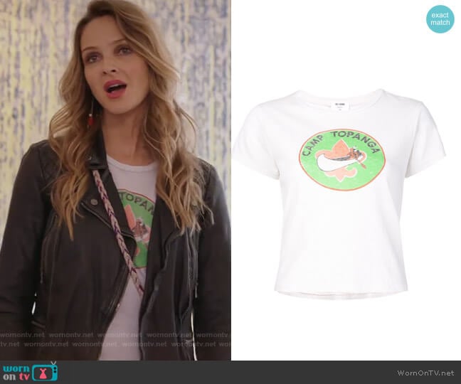 Re/Done Camp Topanga T-shirt worn by Phoebe Wells (Beau Garrett) on Girlfriends Guide to Divorce