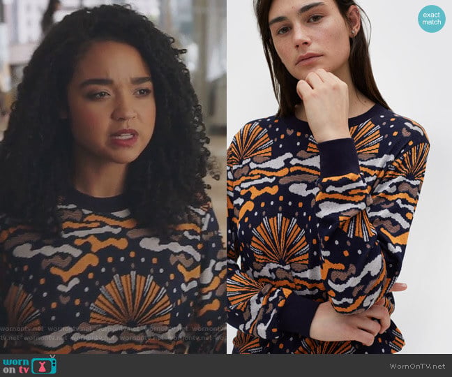 Rodebjer Wells Sweater worn by Kat Edison (Aisha Dee) on The Bold Type