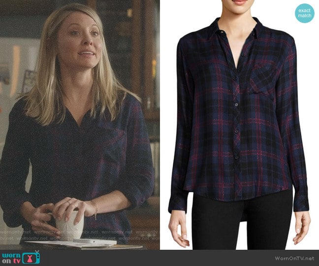 Rails Hunter Shirt in Midnight Merlot Gold worn by Jessie Caine (Kaitlin Doubleday) on Nashville