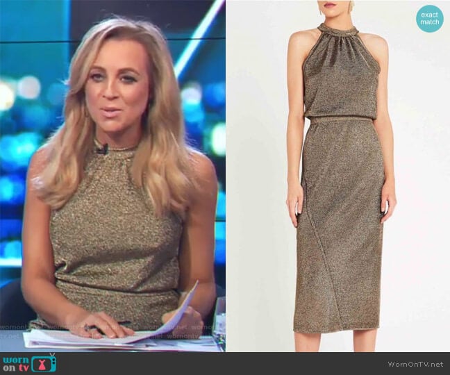 Sass and Bide NightBreaker Dress worn by Carrie Bickmore on The Project