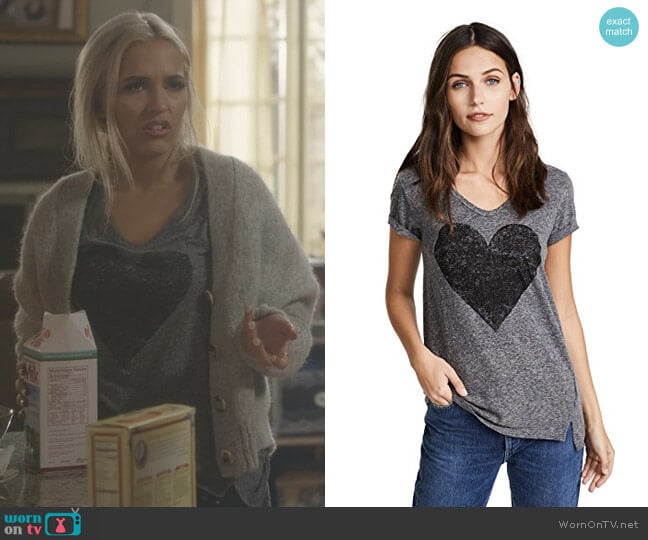Sundry Heart Tee worn by Maddie Jaymes (Lennon Stella) on Nashville