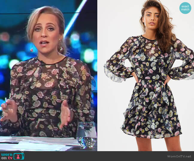 Talulah Playful LS Mini Dress worn by Carrie Bickmore on The Project