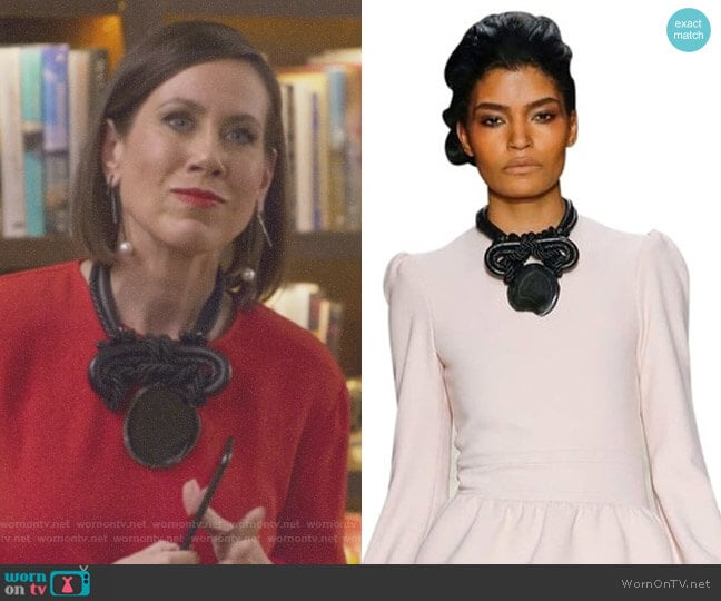 Tom Ford Oversized Statement Necklace worn by Diana Trout (Miriam Shor) on Younger