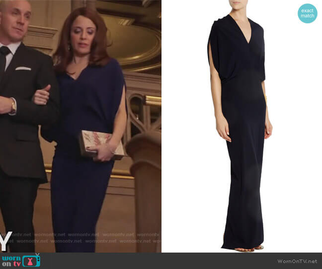 Zero + Maria Cornejo Long Reni stretch-silk chiffon maxi dress worn by Jo (Alanna Ubach) on Girlfriends Guide to Divorce