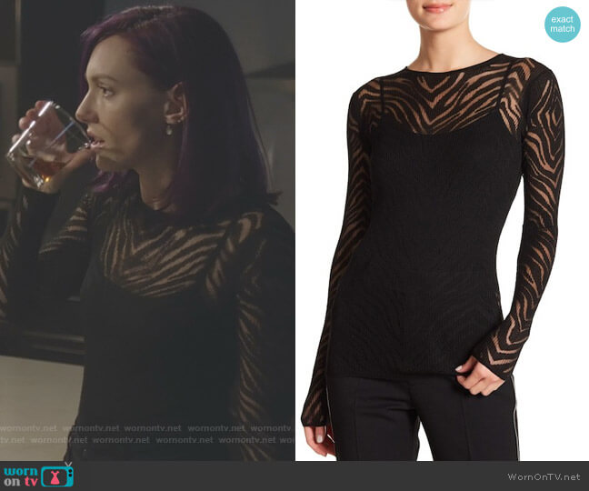 Helmut Lang Zebra Knit Pullover worn by Alannah (Rainee Blake) on Nashville