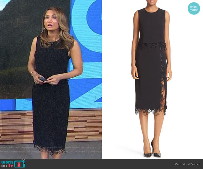 ALC Holland Floral Trim Skirt worn by Ginger Zee on Good Morning America