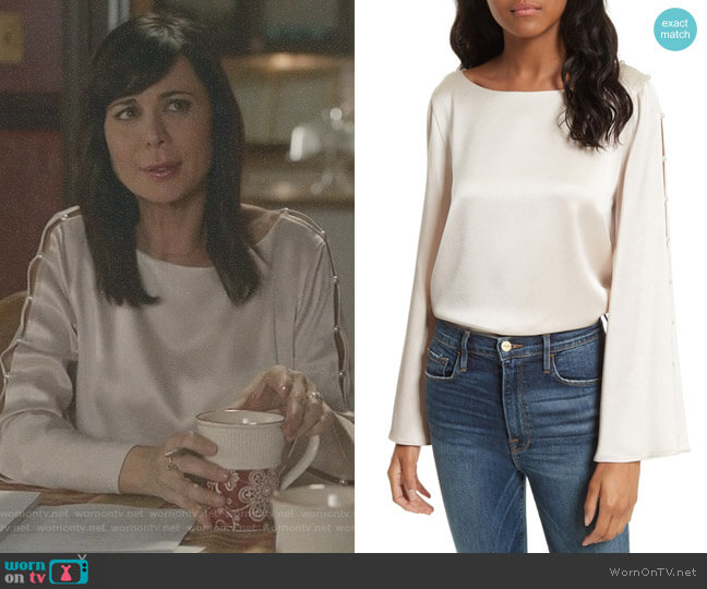 Alice + Olivia Genia Top worn by Cassandra Nightingale (Catherine Bell) on Good Witch