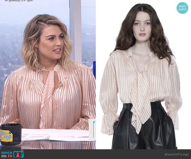 Alice + Olivia Danika Blouse worn by Carissa Loethen Culiner on E! News