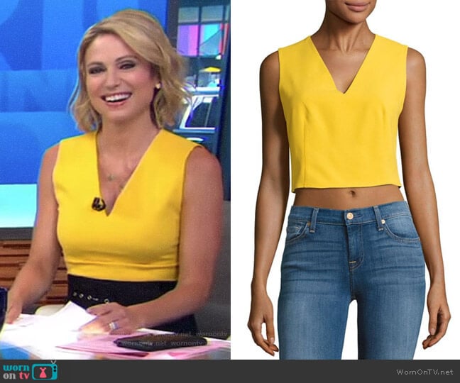 Alice + Olivia Lyndsay Top worn by Amy Robach on Good Morning America