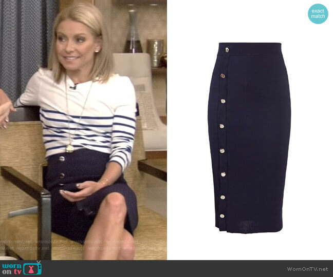 Altuzarra Enya Skirt worn by Kelly Ripa on Live with Kelly and Mark