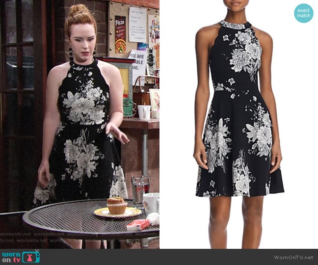 Scalloped Floral Print Dress by worn by Mariah Copeland (Camryn Grimes) on The Young and the Restless