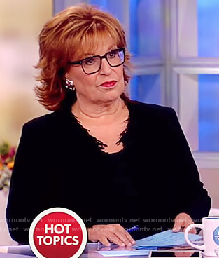 Joy’s black fringe jacket on The View