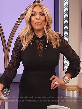 Wendy’s black lace mini dress on The Wendy Williams Show