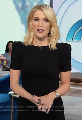 Megyn’s black puff shoulder dress on Megyn Kelly Today