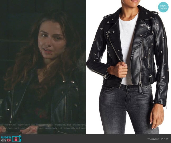 BlankNYC Dragonfly Moto Jacket worn by Ciara Brady (Victoria Konefal) on Days of our Lives