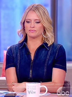 Sara’s blue denim jumpsuit on The View