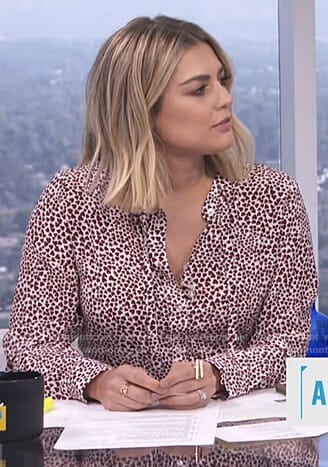 Carissa’s heart print blouse on E! News Daily Pop