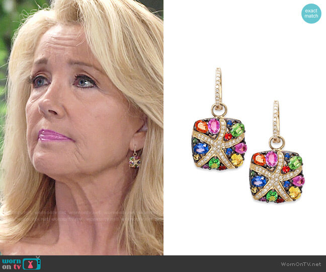 Effy Collection Starfish Earrings worn by Nikki Reed Newman (Melody Thomas-Scott) on The Young and the Restless